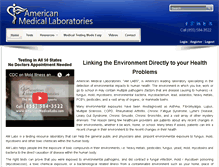 Tablet Screenshot of americanmedicallabs.com